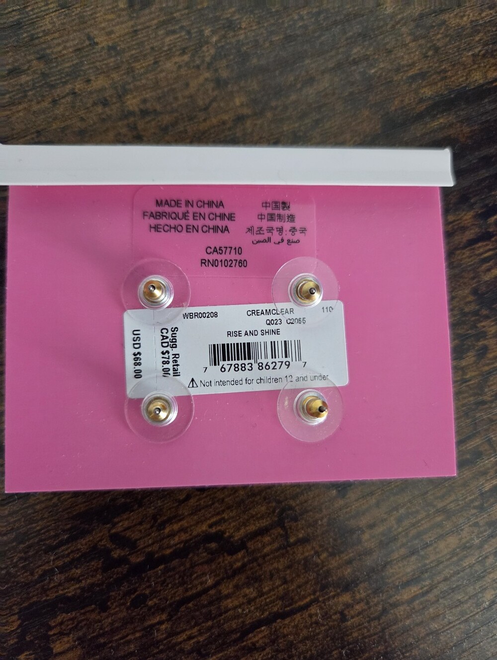 kate spade Rise And Shine Pearl and Crystal Stud Earrings - Picture 3 of 3